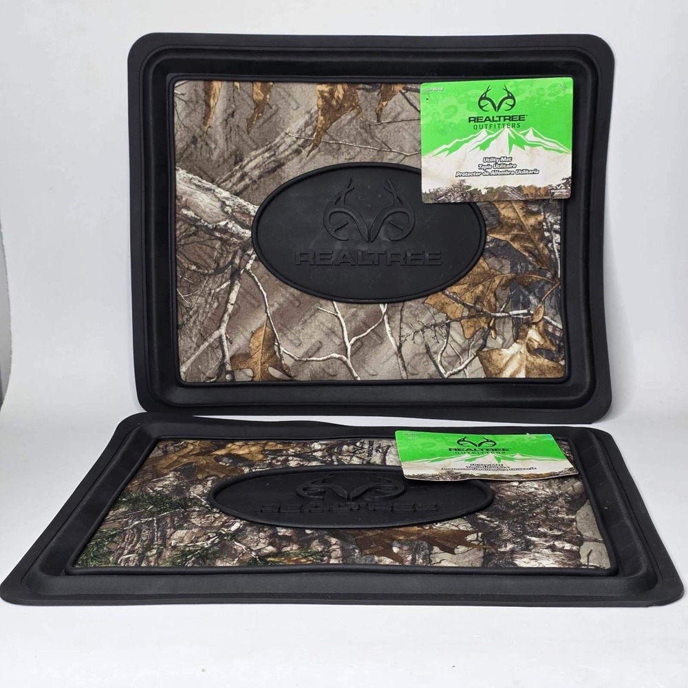 Realtree Outfitters Utility Camo Floor Mats Set of 2 Universal Fit Car Track Mat